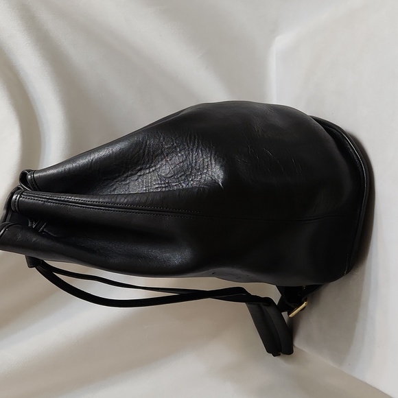 Vintage Coach Legacy Black Pebble Leather Drawstring Bucket Shoulder Bag - Picture 2 of 15